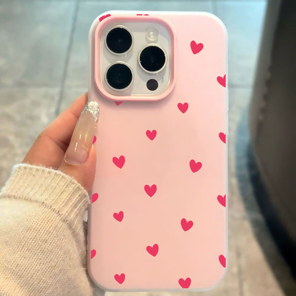 Phone Cases Red - Cover Antiurto con Motivo Cuore Rosso