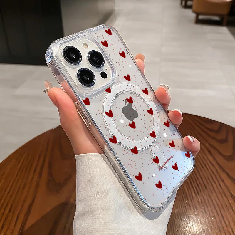 Phone Cases Red - Custodia in silicone trasparente sexy con