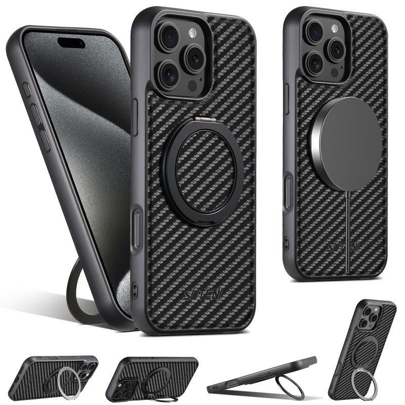 Ring Stand Case - Custodia Magnetica per Ricarica Wireless per