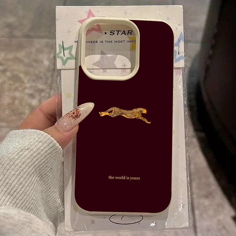 Phone Cases Red - Custodia morbida per telefono moda leopardo