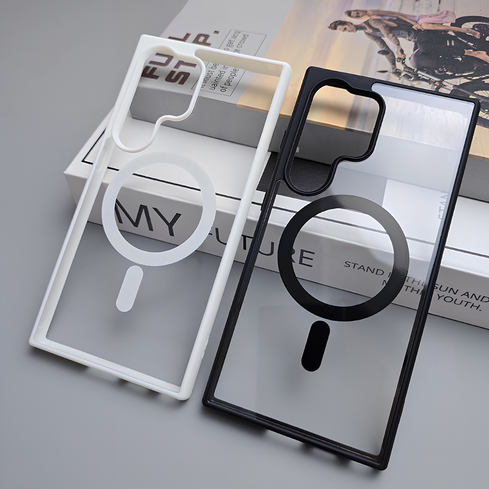 Ring Stand Case - Custodia Magnetica Trasparente in Acrilico per