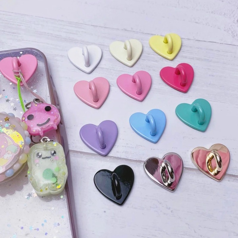 Ring Stand Case - Ciondolo Adesivo a Cuore in Metallo