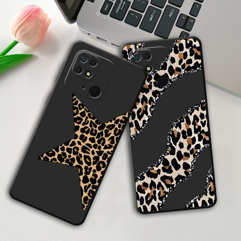 Phone Cases Art - Custodia per telefono Leopard Print Star