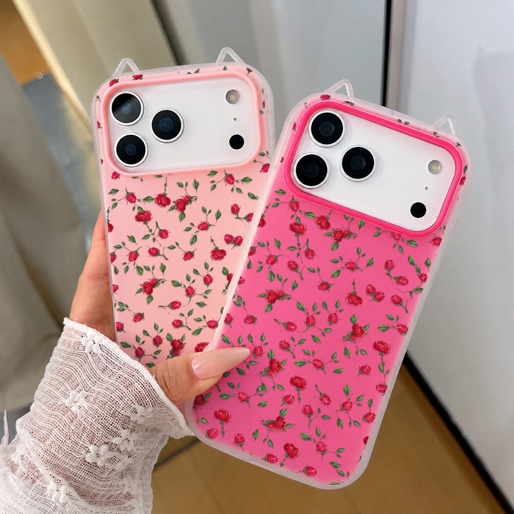 Phone Cases Red - Custodia per iPhone con Orecchie di