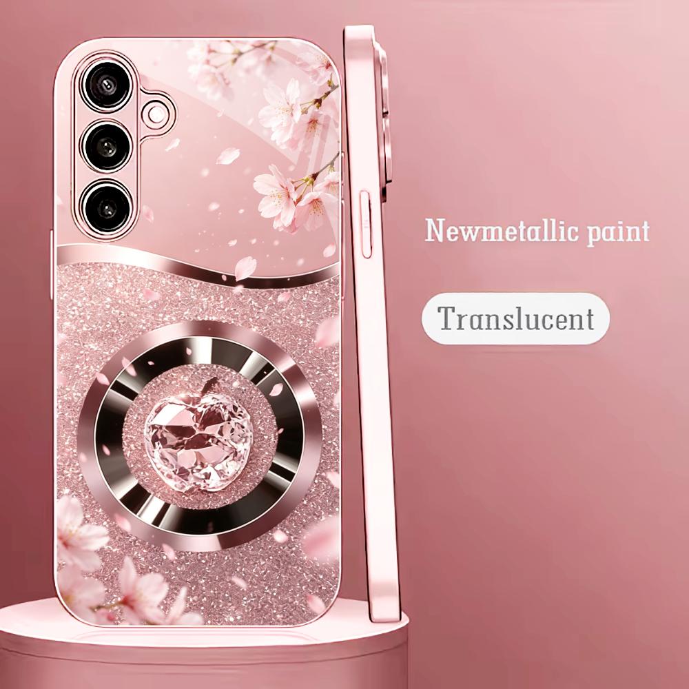 Phone Cases Quad Lock - Custodia per telefono Blossom Glitter Apple