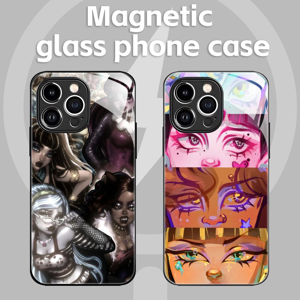 Phone Cases H&M - Custodia Magnetica in Vetro M-MonsterS Cartoon