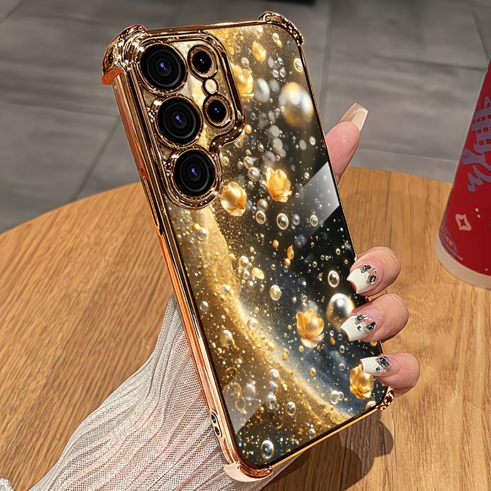 Phone Cases Quad Lock - Custodia Premium Golden Flower per Samsung