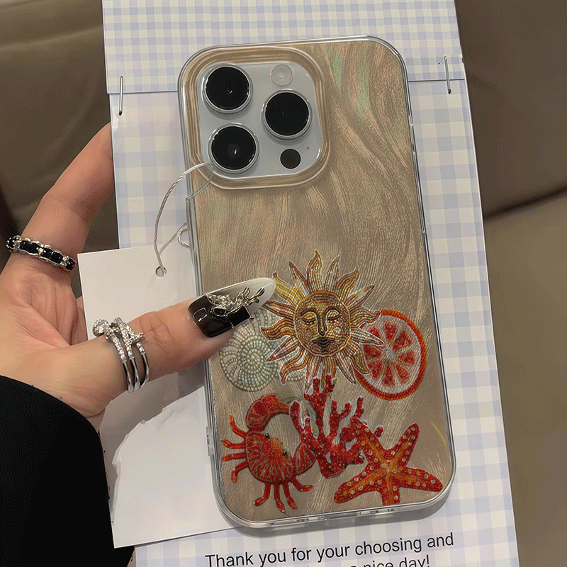 Phone Cases Red - Cover per telefono con texture ghiaccio