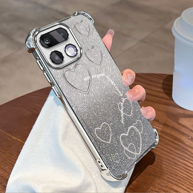 Phone Cases Realme - Cover protettiva con placcatura glitterata per