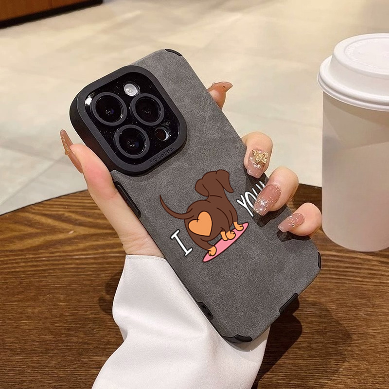Phone Cases Leather - Custodia per telefono con stampa cuore