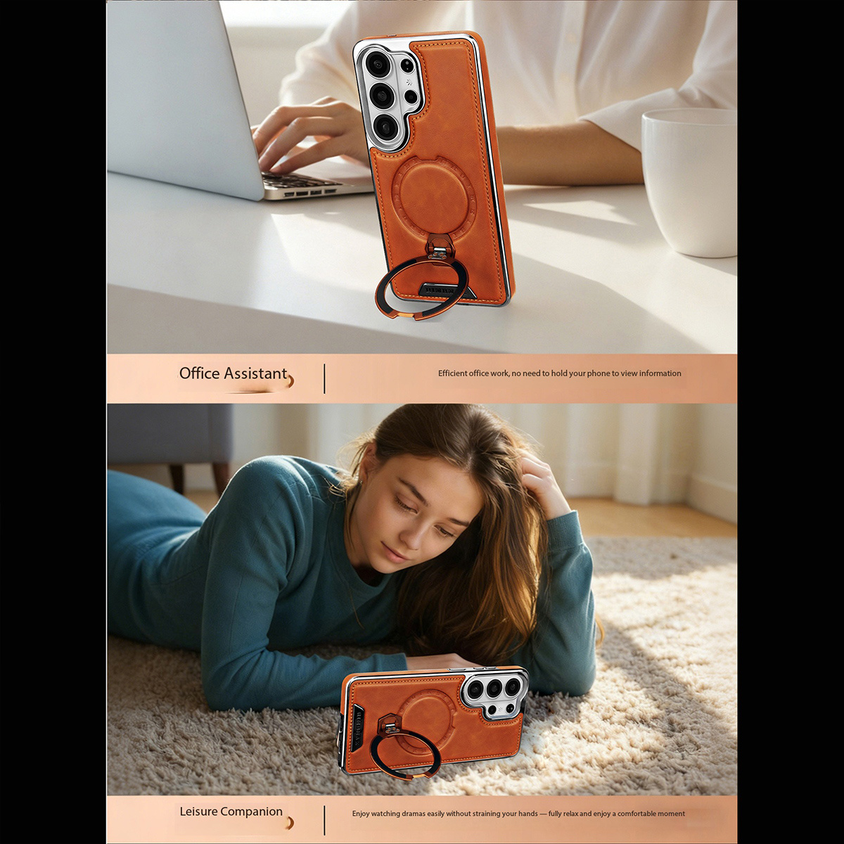 Custodia per telefono in pelle - Ring Stand Case recensione e prezzo