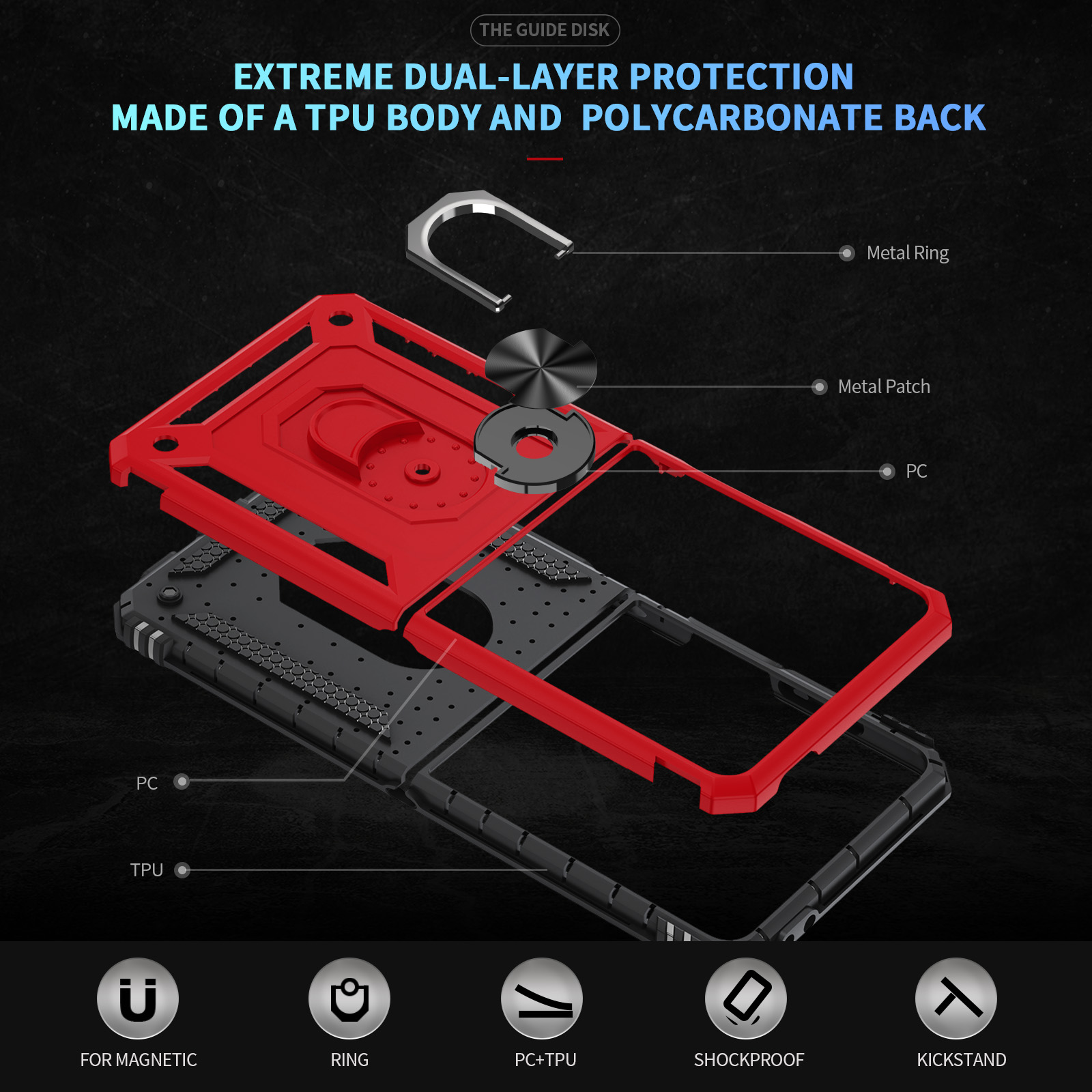 Custodia per telefono antiurto - Ring Stand Case recensione e prezzo
